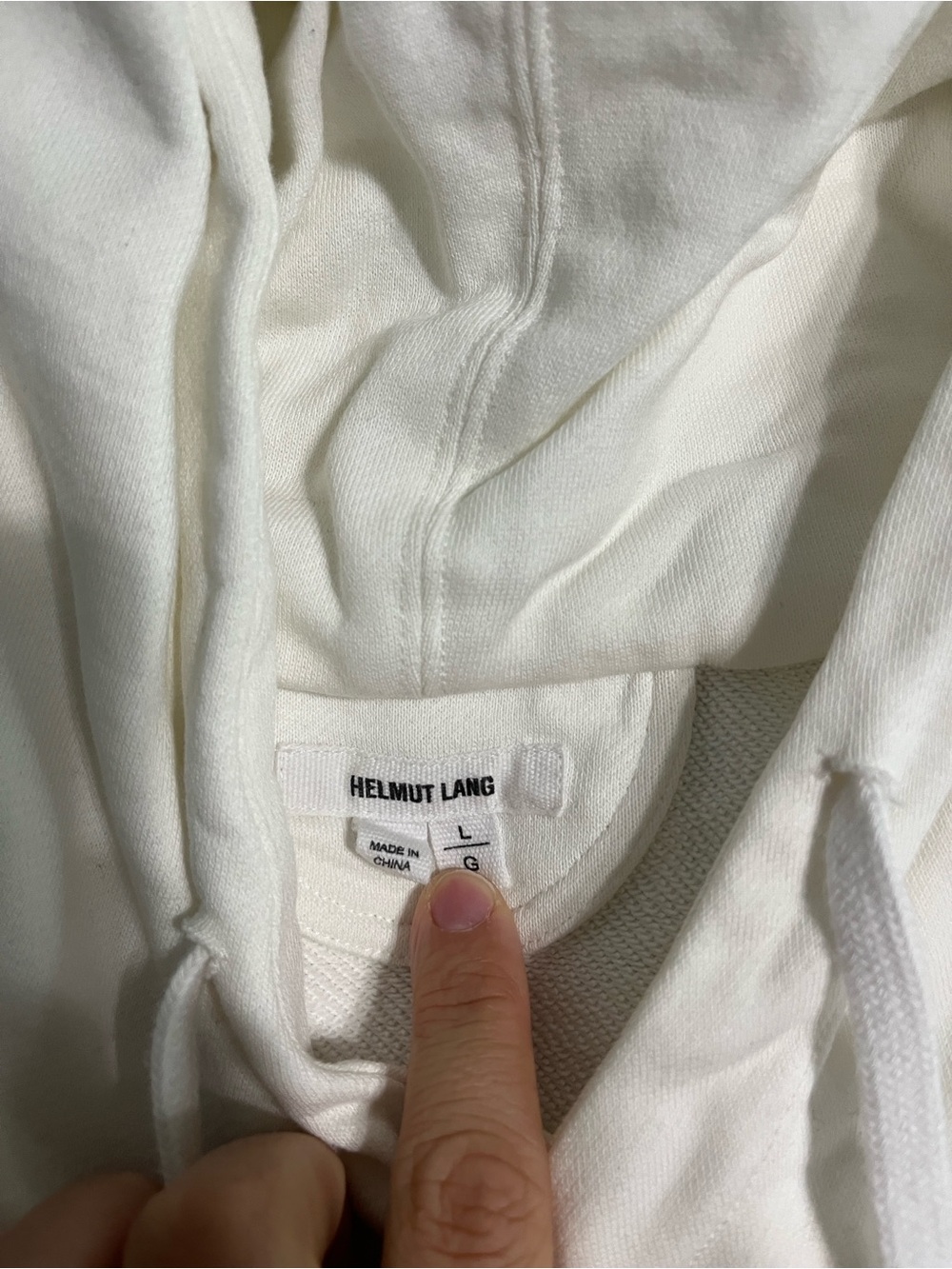 Helmut Lang Off-White Short Sleeve Hoodie - Picture 2 of 5